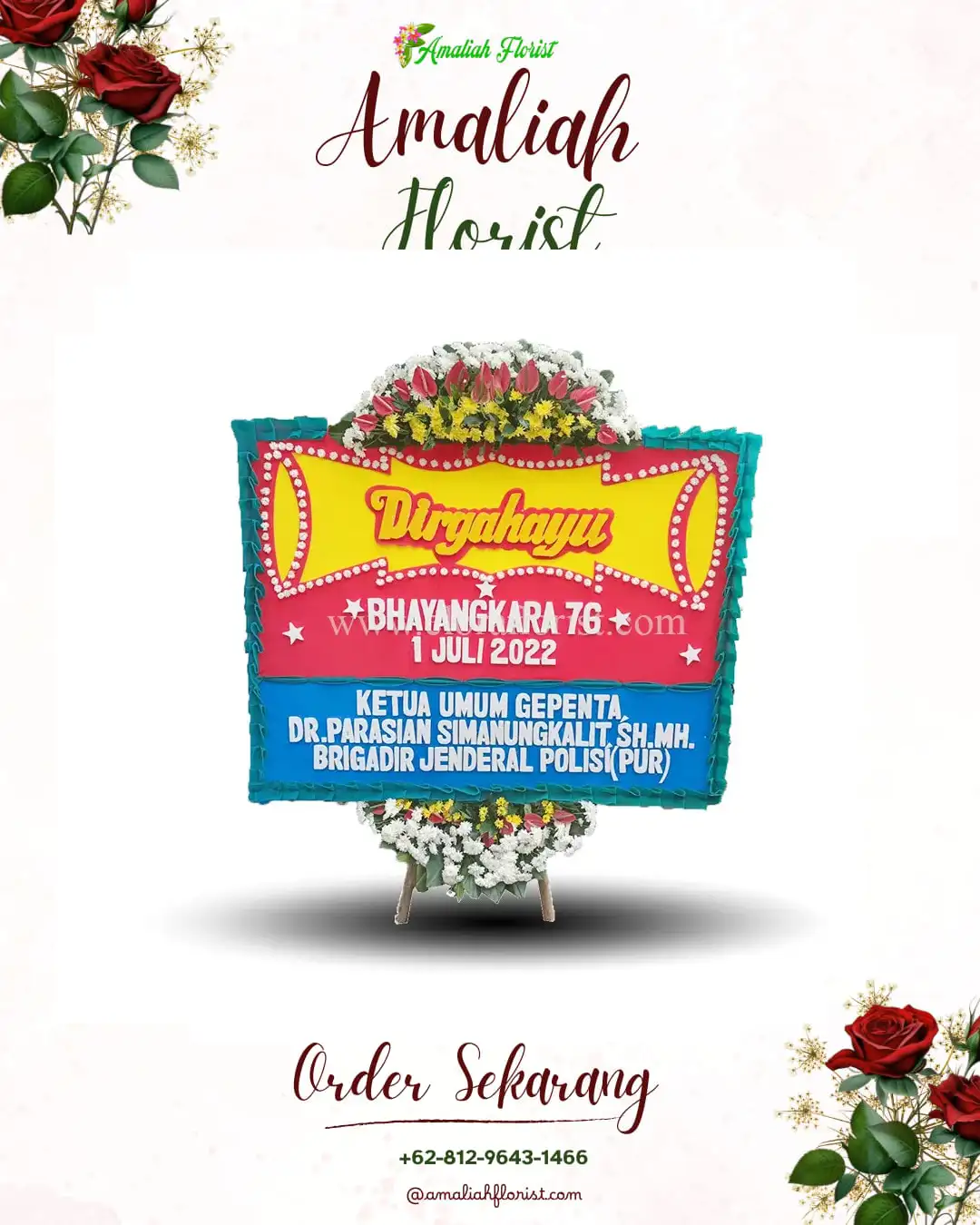 Papan Bunga HUT Ulang Tahun Bontang